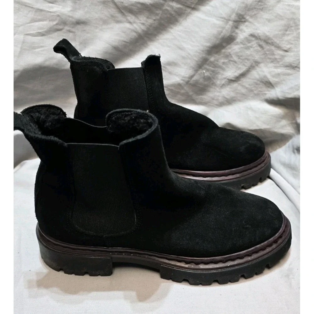 Danassa Chelsea Boots 39 Black Suede Portugal Warm Insulated